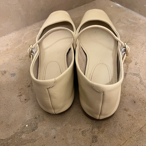 Zara Cream Women's Ballet Flats - Picture 5 of 7